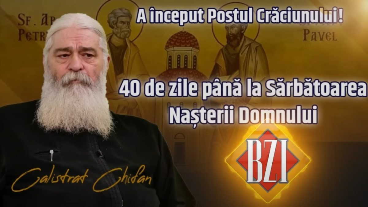 A început Postul Crăciunului! Părintele Calistrat predică la BZI LIVE despre istoria și semnificația celor 40 de zile până la Sărbătoarea Nașterii Domnului