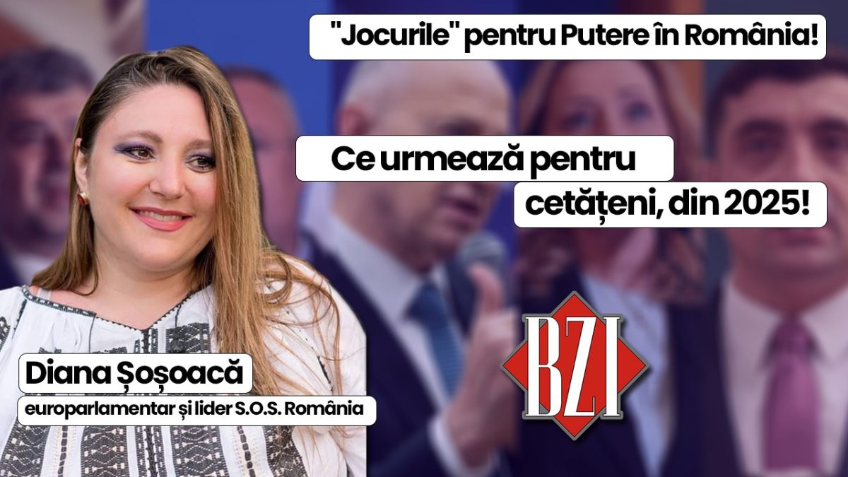 Dialogul și emisiunea momentului la BZI LIVE! Discuție și dezvăluiri incendiare pentru scena politică națională alături de Diana Șoșoacă, candidatul „interzis” la Președinția României, europarlamentar și lider S.O.S. România