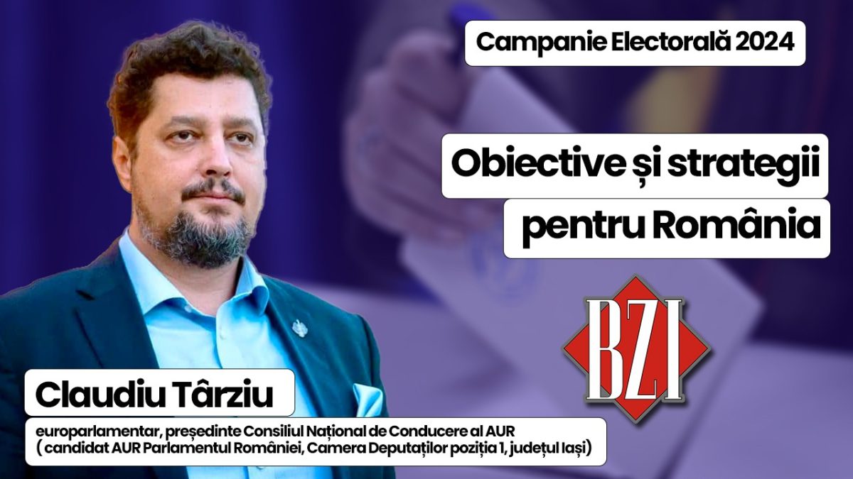 Campanie Electorală 2024! Europarlamentarul şi preşedintele CNC AUR, Claudiu Târziu, într-o nouă ediţie BZI LIVE