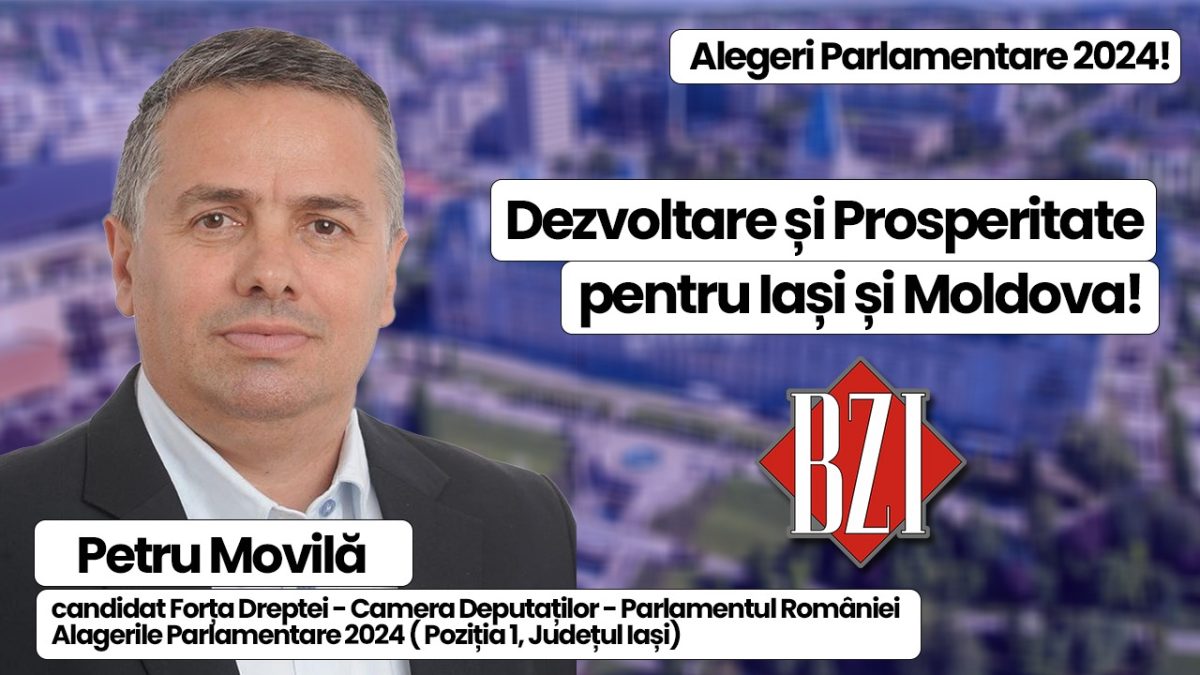 Campanie Electorală 2024! Petru Movilă (candidat Forța Dreptei, Camera Deputaților – Parlamentul României, Poziția 1) dialoghează, în Studioul BZI LIVE despre proiecte, strategii și soluții pentru Iași și Moldova