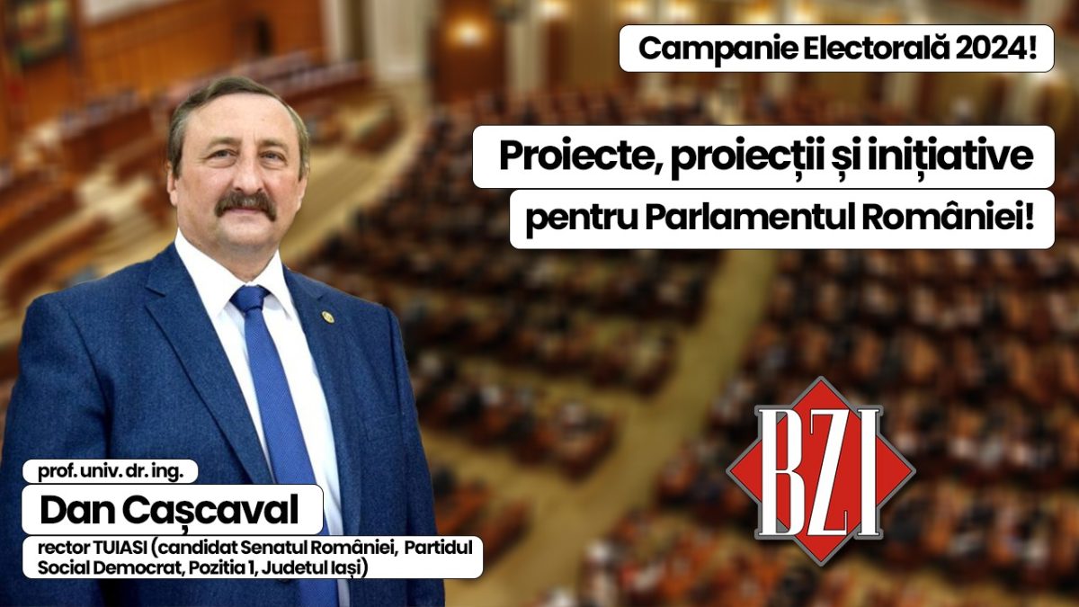 Campanie Electorală 2024! Prof. univ. dr. ing. Dan Cașcaval, rectorul TUIASI dialoghează, în Studioul BZI LIVE, despre noutăți din cadrul instituției pe care o conduce, realități și provocări educaționale dar și despre proiect politic în care este implicat