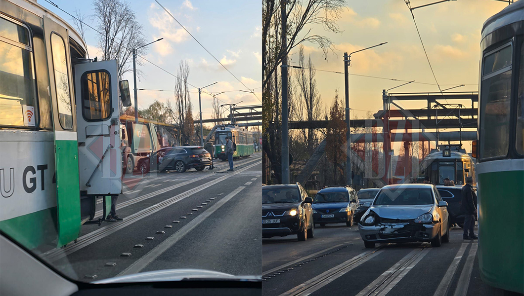 Accident rutier pe Calea Chișinăului. Două autoturisme s-au izbit