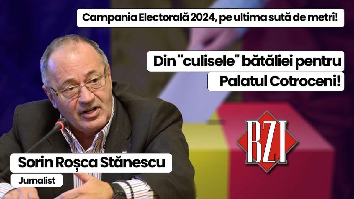 Talk-show BZI LIVE de zile mari! De la „culisele” bătăliei pentru Palatul Cotroceni și Parlamentul României la cele mai fierbinți și sensibile subiecte naționale și internaționale! Totul alături de invitatul special săptămânal, nașul presei din România, senior-jurnalistul Sorin Roșca Stănescu