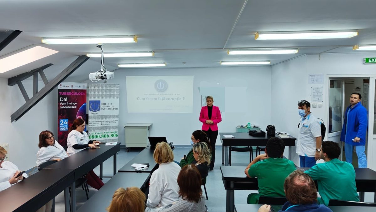 Activitate de educaţie anticorupţie desfășurată la Spitalul Clinic de Pneumoftiziologie Iași