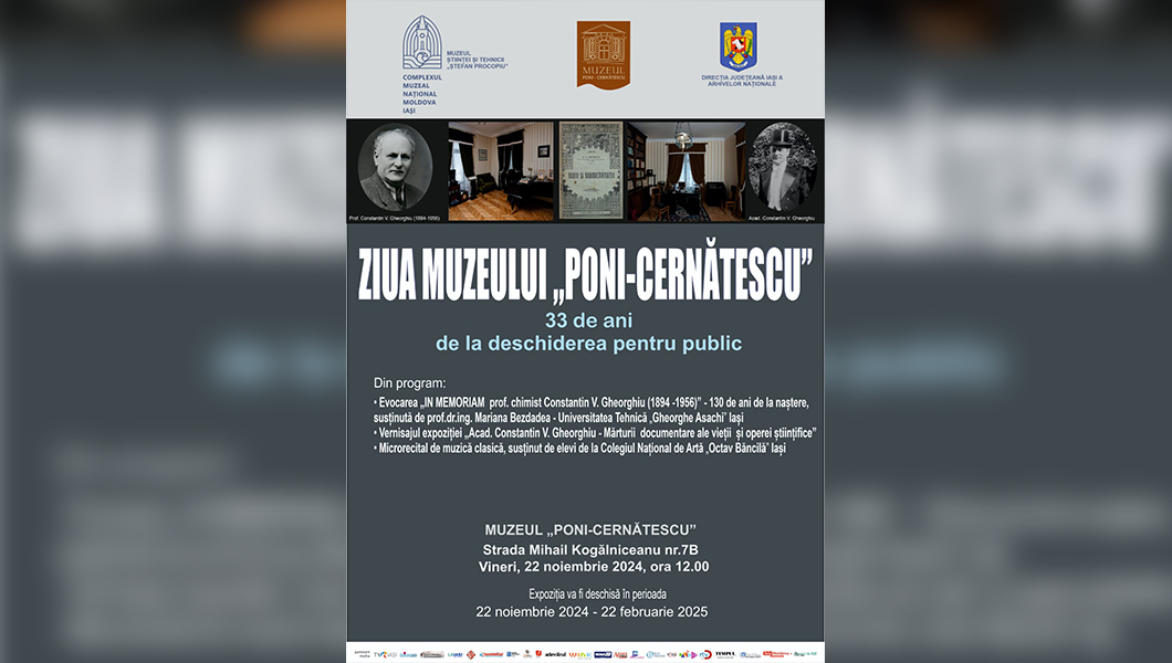 Ziua Muzeului „Poni-Cernătescu”, organizată la Complexul Muzeal Național „Moldova” Iași