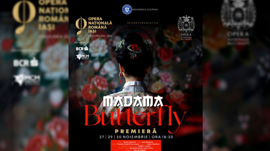 O nouă premieră la Opera Iași: „Madama Butterfly”, de Giacomo Puccini