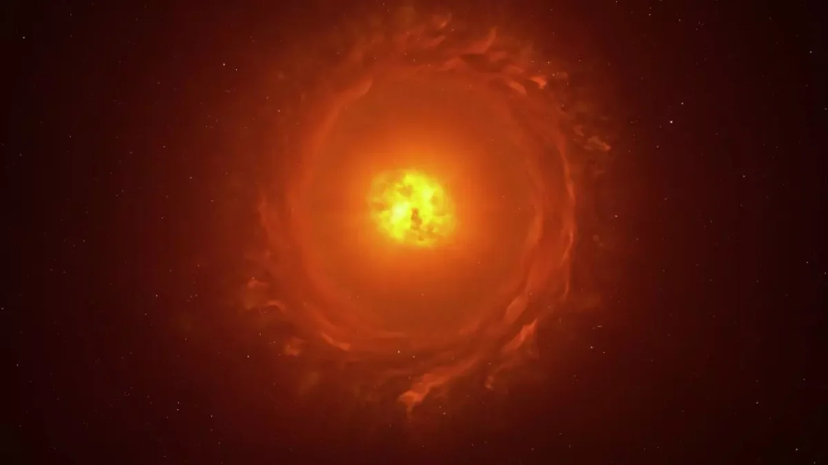 Imagini spectaculoase ale unui cocon spațial în formă de ou! Acesta înconjoară o stea din afara galaxiei noastre