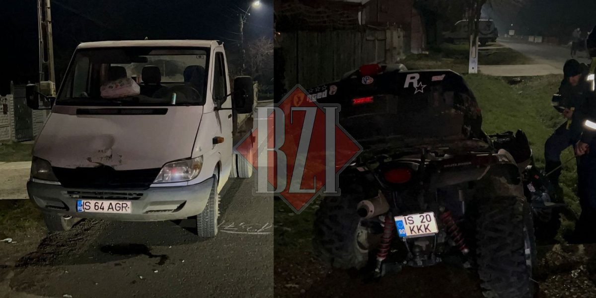 Accident rutier dubios la Iași. Un tânăr pe ATV a fost izbit în plin: „A vrut să-mi omoare copilul” – EXCLUSIV, UPDATE