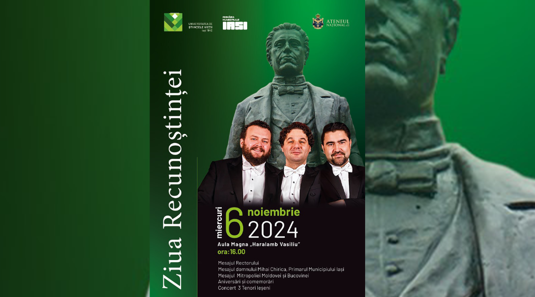 3 Tenori Ieșeni la Ziua Recunoștinței Universitare, organizată de USV Iași
