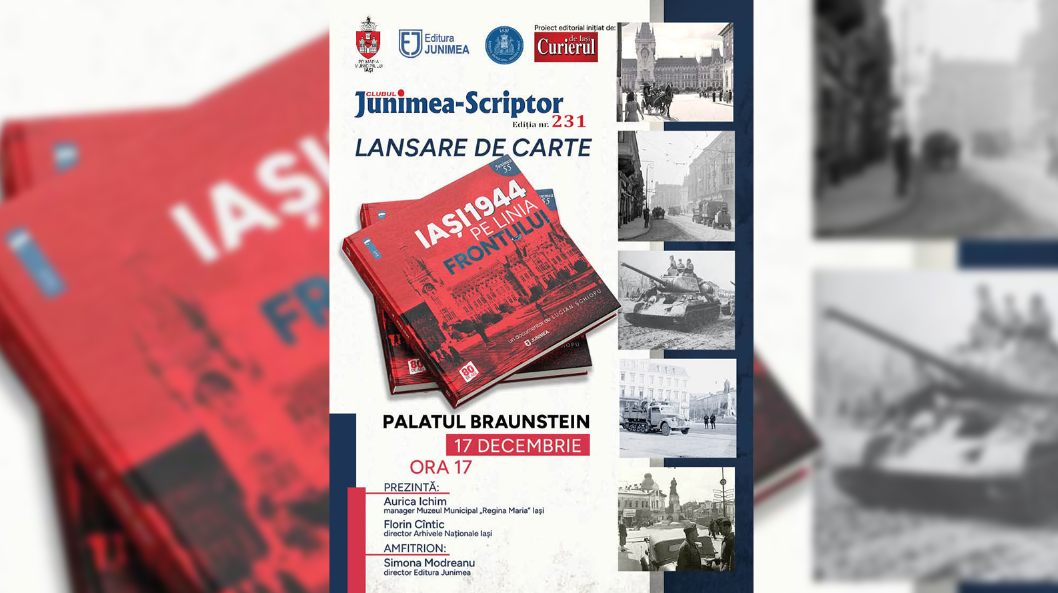 Lansarea albumului „Iași 1944. Pe linia frontului”, autor Lucian Șchiopu, la Palatul Braunstein