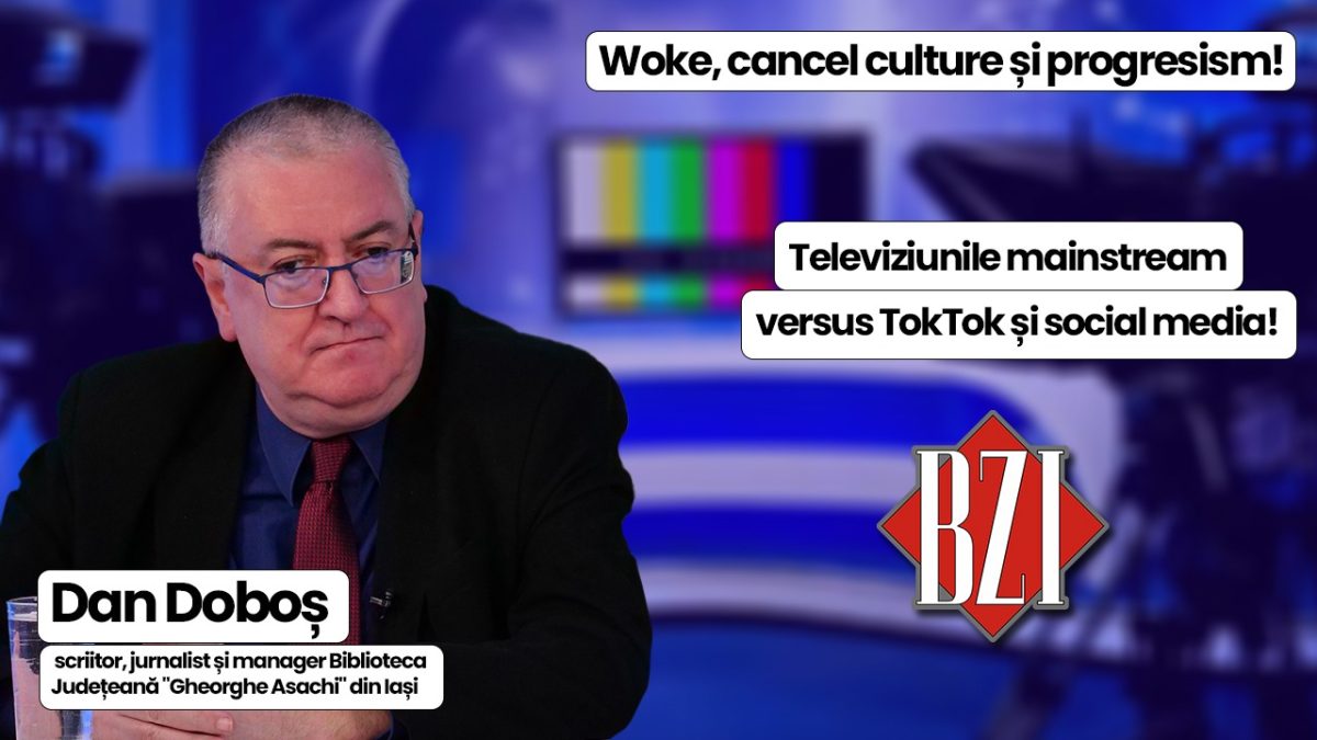 Reflecții electorale și societale, într-o specială producție media marca BZI LIVE! Scriitorul și jurnalistul Dan Doboș schițează momentul alegerilor din România, „radicalizarea” românilor, conceptele de woke, cancel culture respectiv „lupta” pierdută de televiziunile mainstream în fața TikTok și social media