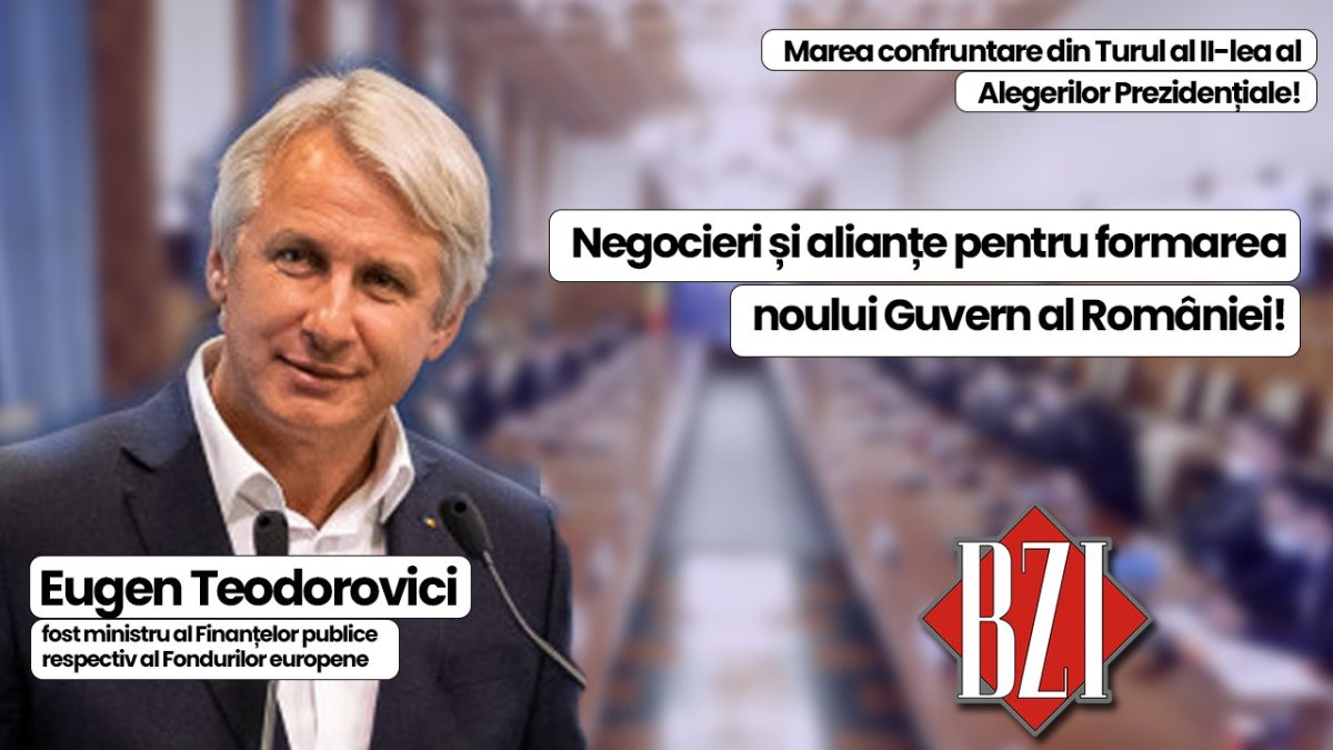 Marea confruntare pentru Palatul Cotroceni 2024! Top talk-show marca BZI LIVE alături de Eugen Teodorovici, fost ministru al Finanțelor publice respectiv al Fondurilor europene