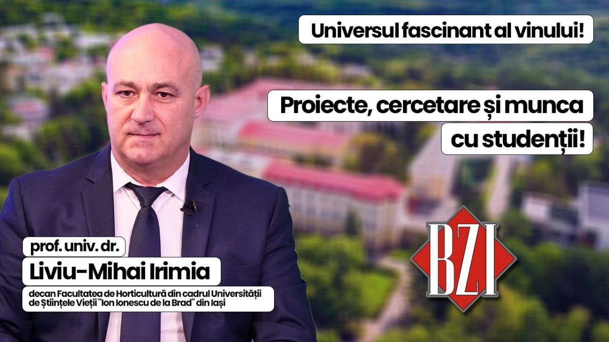 Univers academic! Dialog interesant și productiv în Studioul BZI LIVE alături de prof. univ. dr. Liviu -Mihai Irimia, decanul Facultății de Horticultură din cadrul Universității de Științele Vieții „Ion Ionescu de la Brad” din Iași