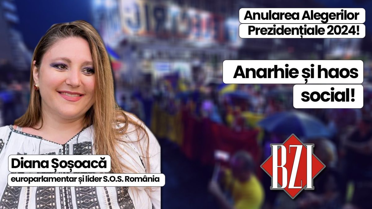 Talk-show special BZI LIVE! Ediție incendiară plină de dezvăluiri alături de Diana Șoșoacă, europarlamentar și lider S.O.S. România