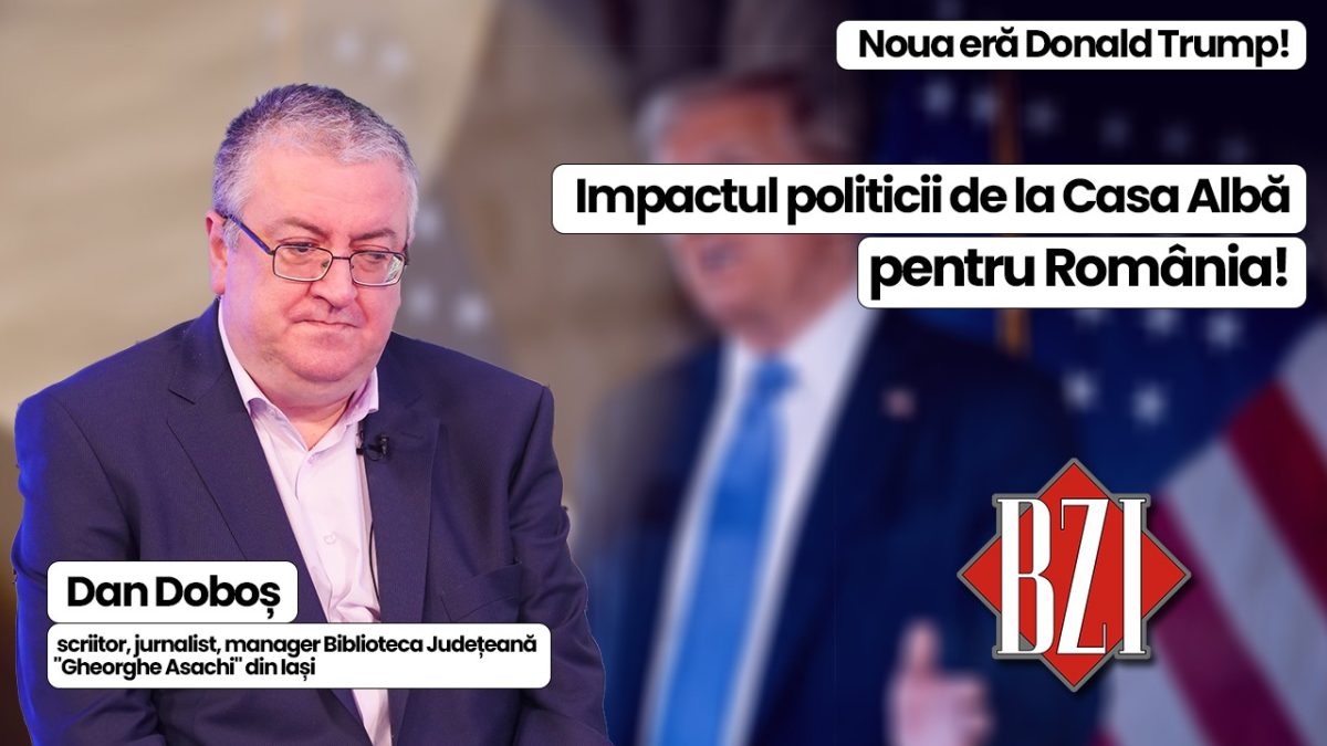 Incitantă și originală analiză BZI LIVE legată de noua epocă marca Donald Trump și implicațiile ei pentru România alături de scriitorul și jurnalistul Dan Doboș (manager Biblioteca Județeană „Gheorghe Asachi”)