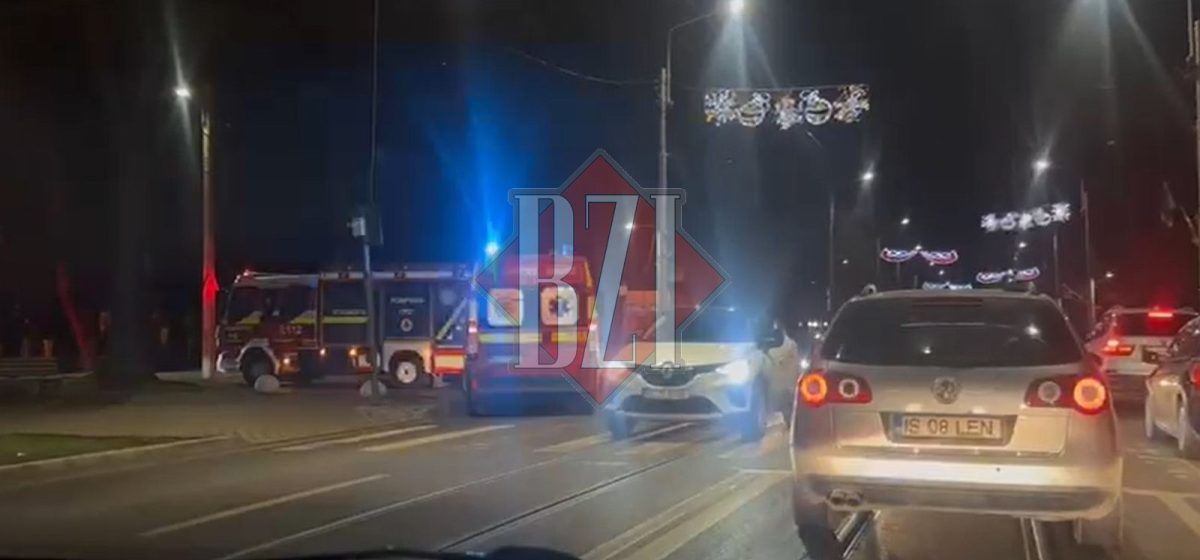 Accident rutier în Copou! Două autoturisme au intrat în coliziune