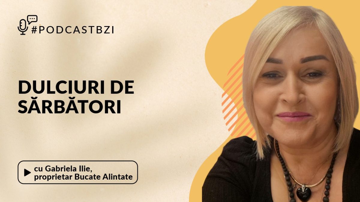 Despre dulciurile de sărbători, cu Gabriela Ilie, proprietar Bucate Alintate, într-un nou episod de #PodcastBZI!