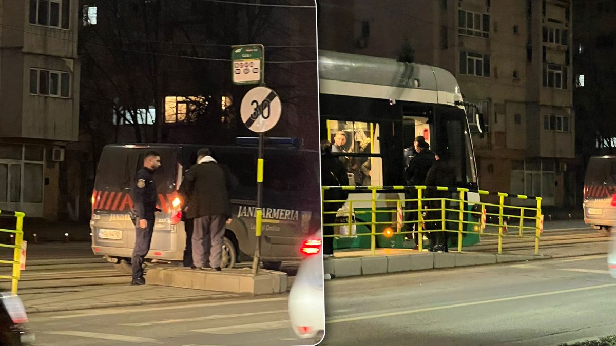 Un bărbat din Iași a încercat să rupă ușile unui tramvai cu un baston. Individul a ajuns pe mâinile jandarmilor după ce vatmanul a alertat autoritățile