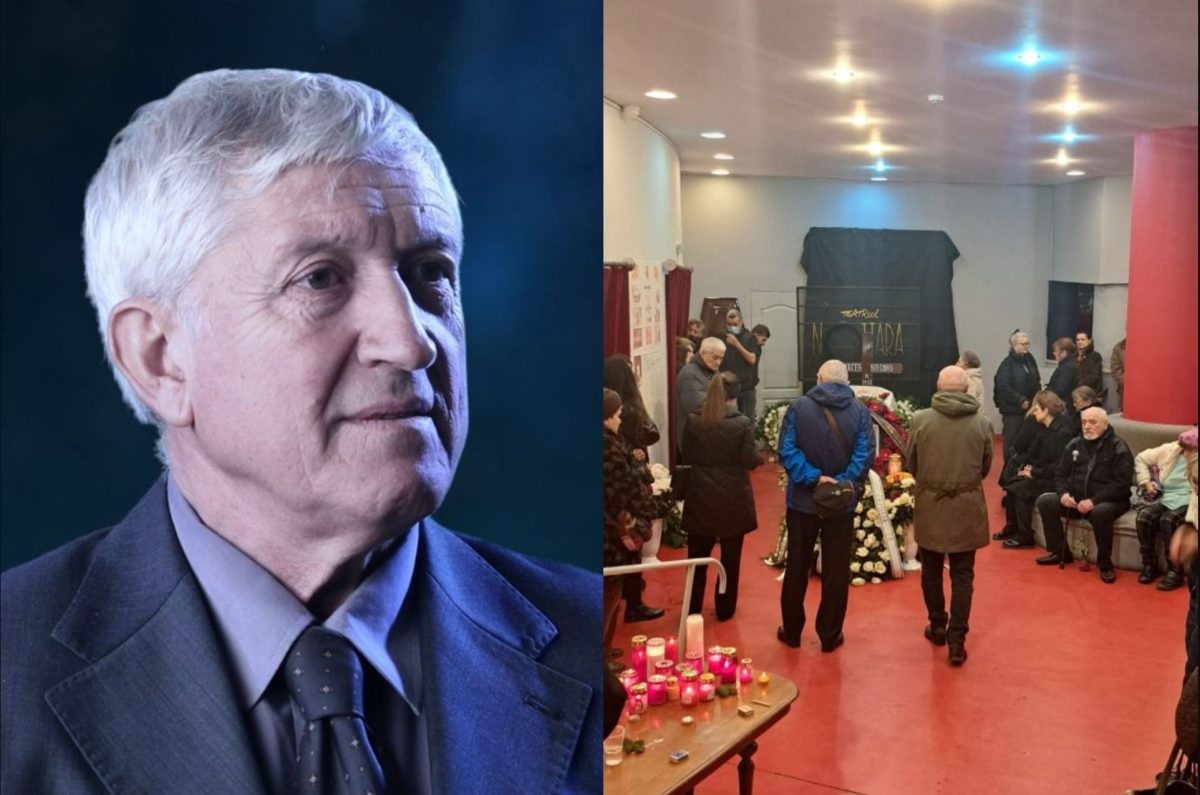 Imagini de la priveghiul lui Mircea Diaconu. Actorul, înmormântat marți la cimitirul din Săftica