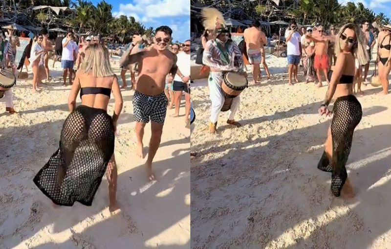 Cristina Pucean a încins plajele de Sărbători! A înnebunit turiștii cu dansuri lascive – VIDEO