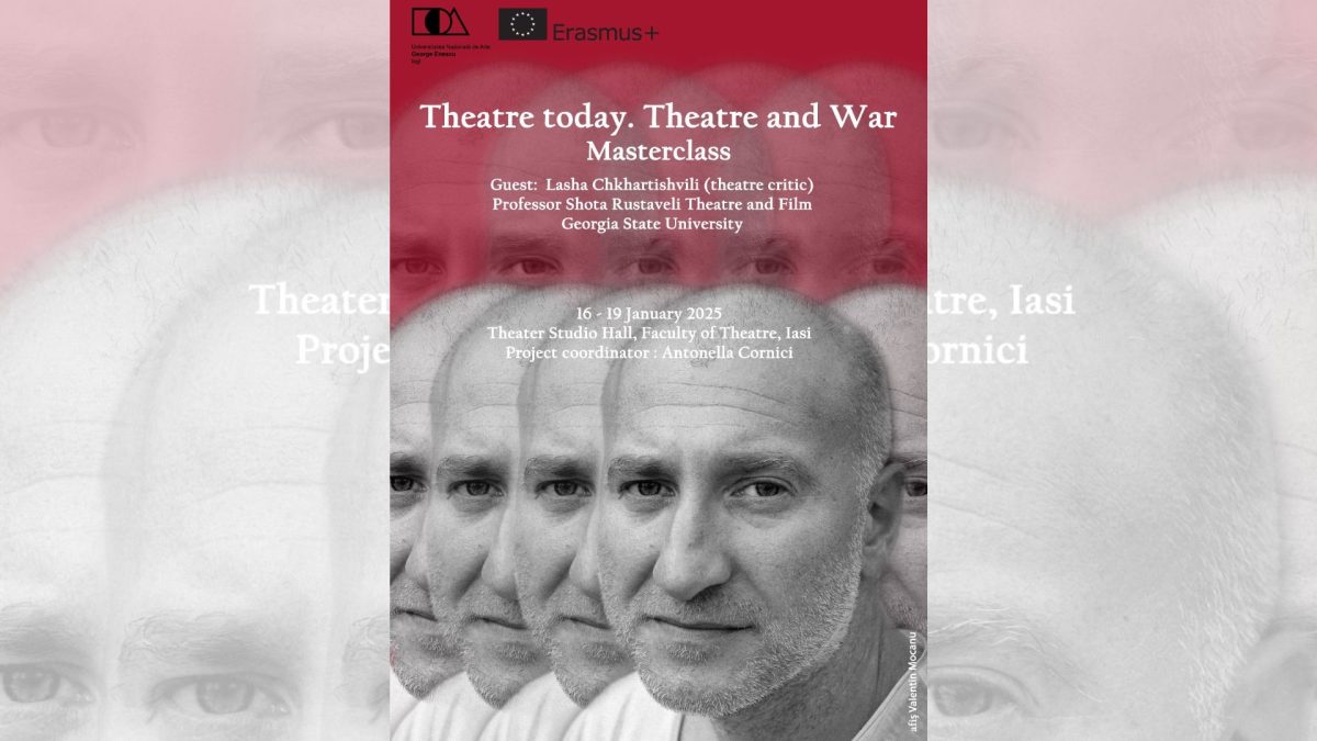 Lasha Chkhartishvili, invitat la UNAGE. Autorul susține un Masterclass cu tema „Theatre Today. Theatre and War”