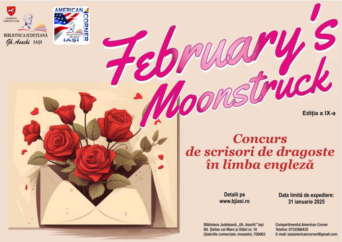 Concursul de scrisori de dragoste în limba engleză  February’s Moonstruck, Ediția a IX-a, 2025
