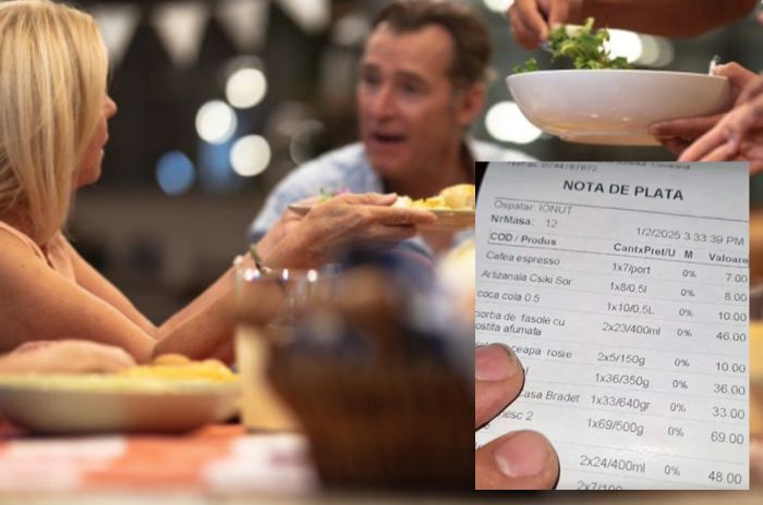 Notă de plată de 2.916 lei pentru un cuplu de bucureșteni! Ce au mâncat la o pensiune din Întorsura Buzăului