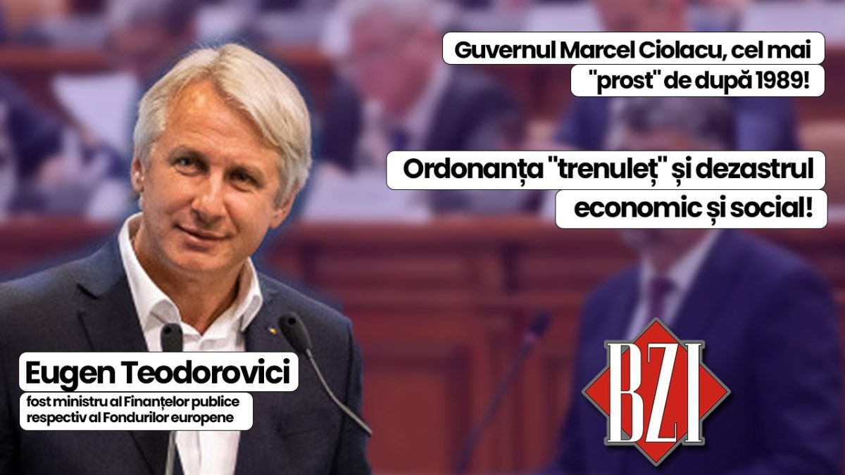 Analiză specială în emisiunea BZI LIVE! De la situația gravă economică la cea mai slabă guvernare a țării, după 1989, „orchestrată” de Marcel Ciolacu la realități socio-politice din Europa și lume alături de Eugen Teodorovici, fost ministru al Finanțelor publice respectiv al Fondurilor europene