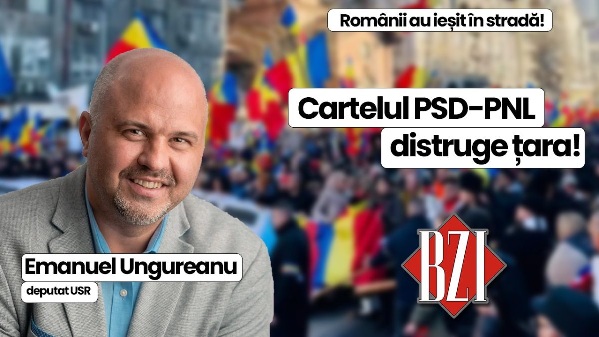 Ediție BZI exclusivă, fără menajamente și manipulări alături de Emanuel Ungureanu, deputat USR! De la dezastrul din sănătate la criza democrației din România