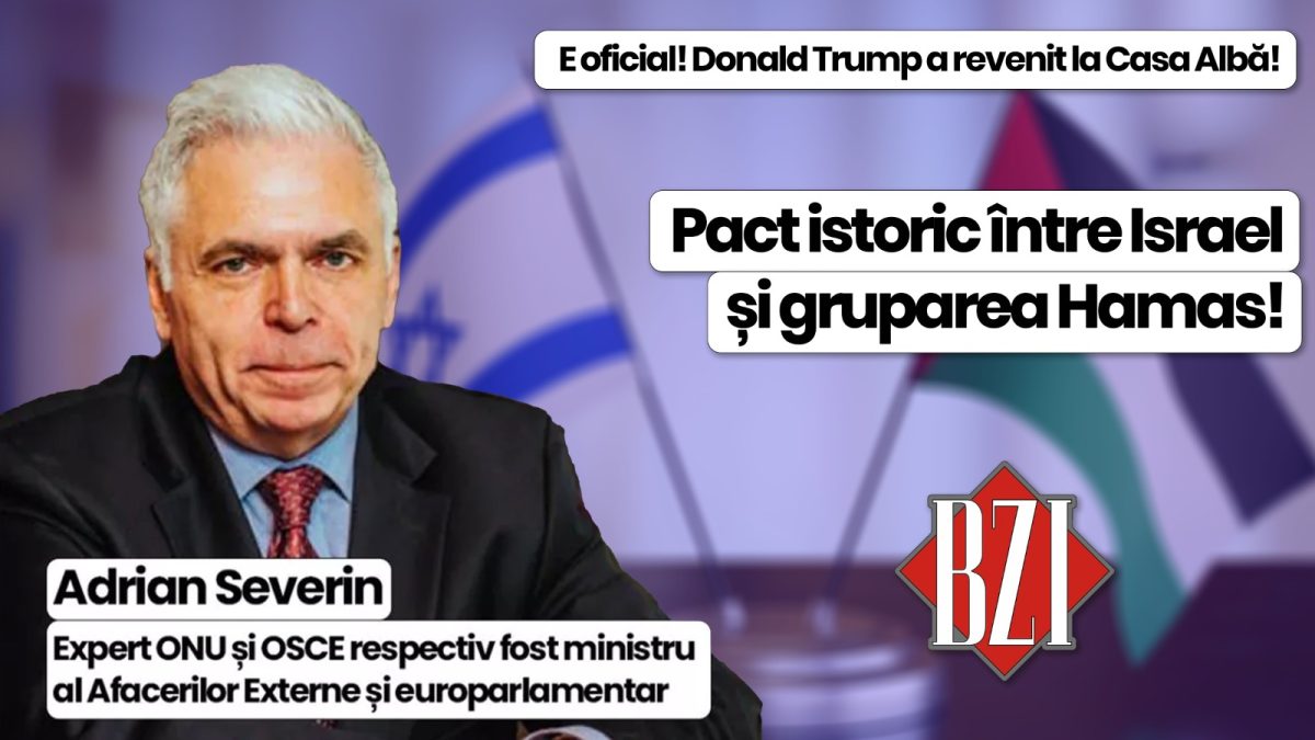 Talk-show analiză și dezbatere marca BZI LIVE pe teme geostrategice și geopolitice alături de prof. univ. dr. Adrian Severin, expert ONU și OSCE respectiv fost ministru al Afacerilor Externe și europarlamentar
