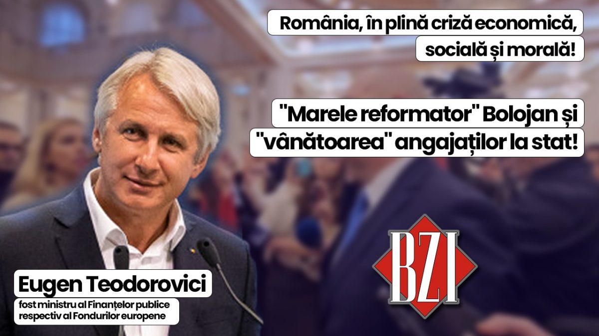 Top talk-show marca BZI LIVE! Producție media incitantă și directă alături de Eugen Teodorovici, fost ministru al Finanțelor publice respectiv al Fondurilor europene