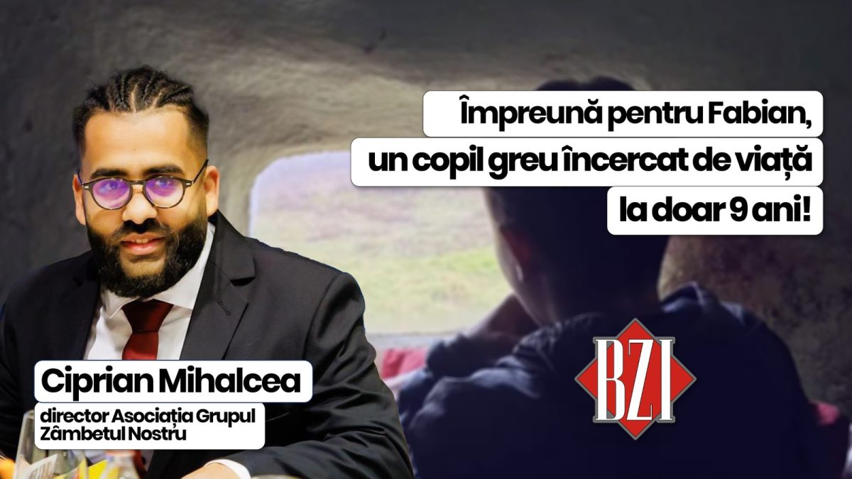 Împreună pentru Fabian, un copil greu încercat de viață la doar 9 ani! Ciprian Mihalcea, directorul AGZN, povestește despre caz la BZI LIVE