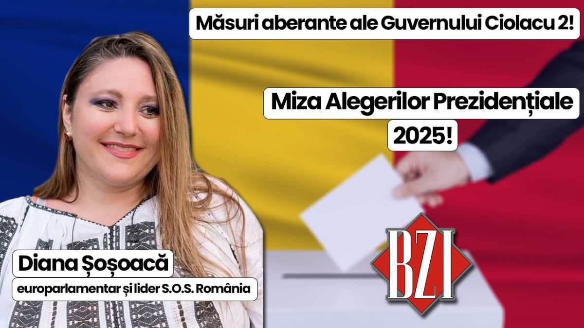Talk-show spectaculos și necenzurat BZI LIVE! Invitat special europarlamentarul român Diana Șoșoacă, liderul S.O.S. România! Detalii cutremurătoare din Parlamentul European și despre „lupta” contra măsurilor aberante marca Guvernului Ciolacu 2