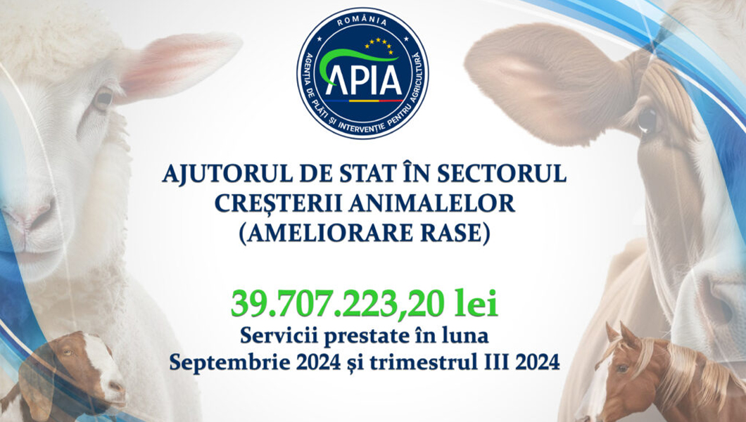 Sprijin financiar în valoare de peste 39,7 milioane lei pentru crescătorii de animale