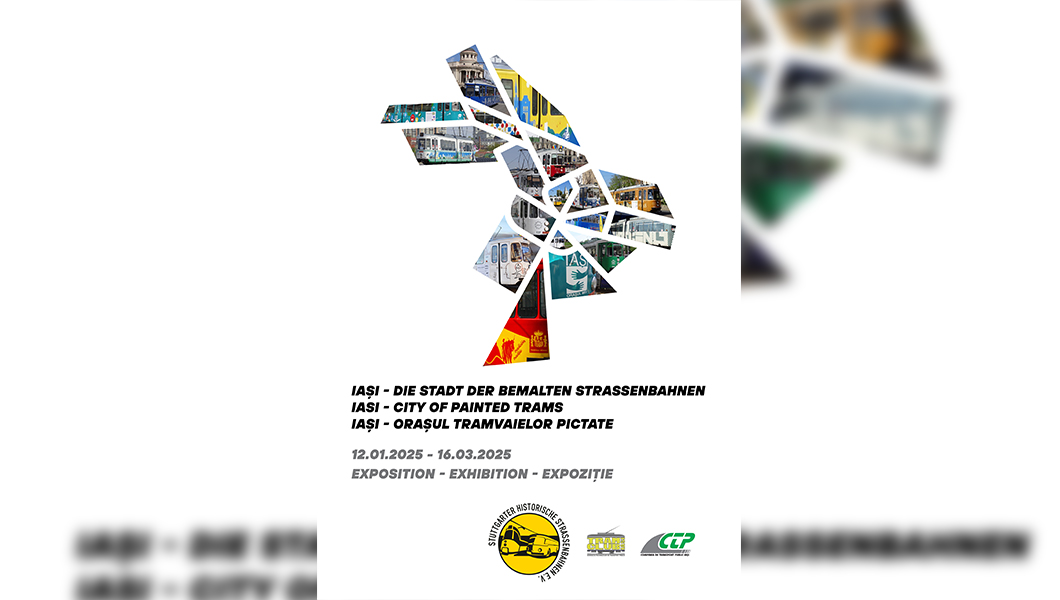 Tramvaiele pictate din Iași ajung în Stuttgart: Expoziție inedită la Muzeul Tramvaiului din Stuttgart