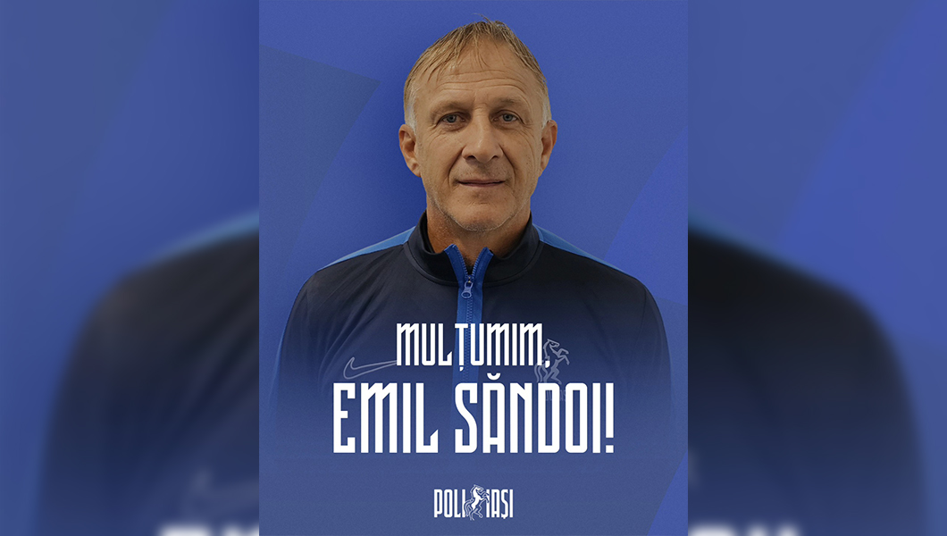 Este oficial! Emil Săndoi și-a reziliat contractul cu Politehnica Iași! Singura variantă a clubului este Vasile Miriuță