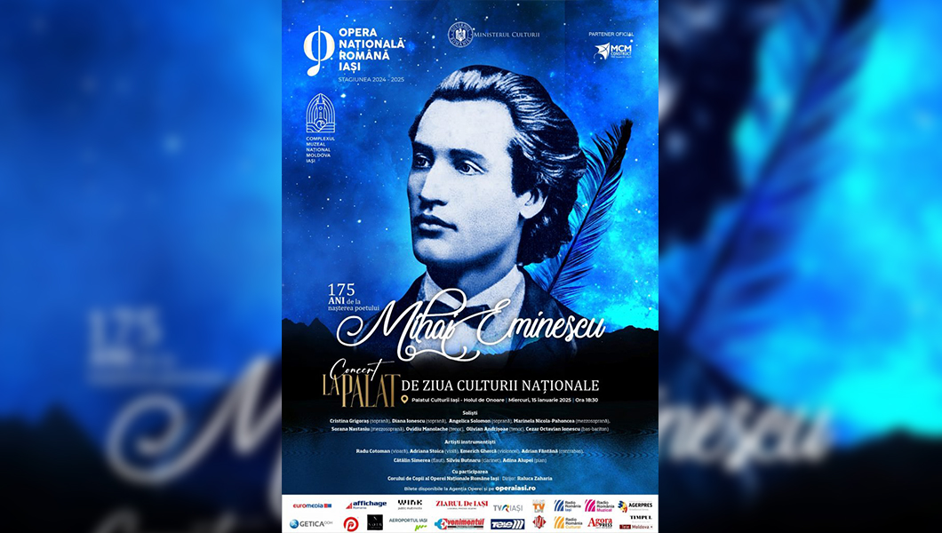 Ziua Culturii Naționale va fi sărbătorită de Opera Iași printr-un concert la Palatul Culturii