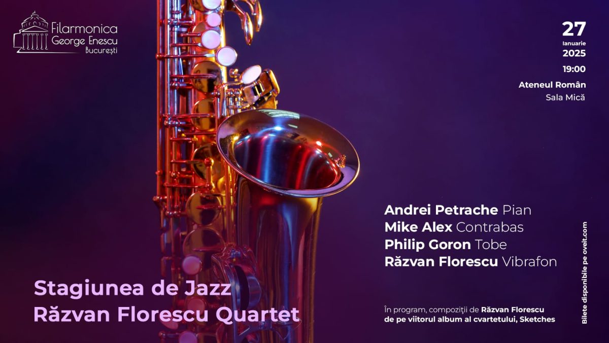 Stagiunea de Jazz de la Ateneul Român continuă. Primul concert din acest an – Răzvan Florescu Quartet