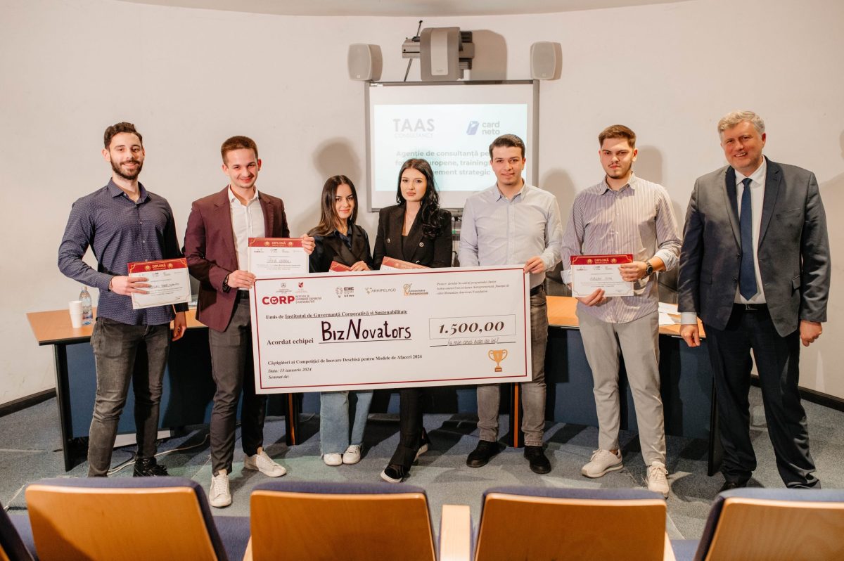Institutul de Guvernanță Corporativă și Sustenabilitate al UAIC Iași a organizat finala competiției „Business Models Open Innovation Competition 2024”