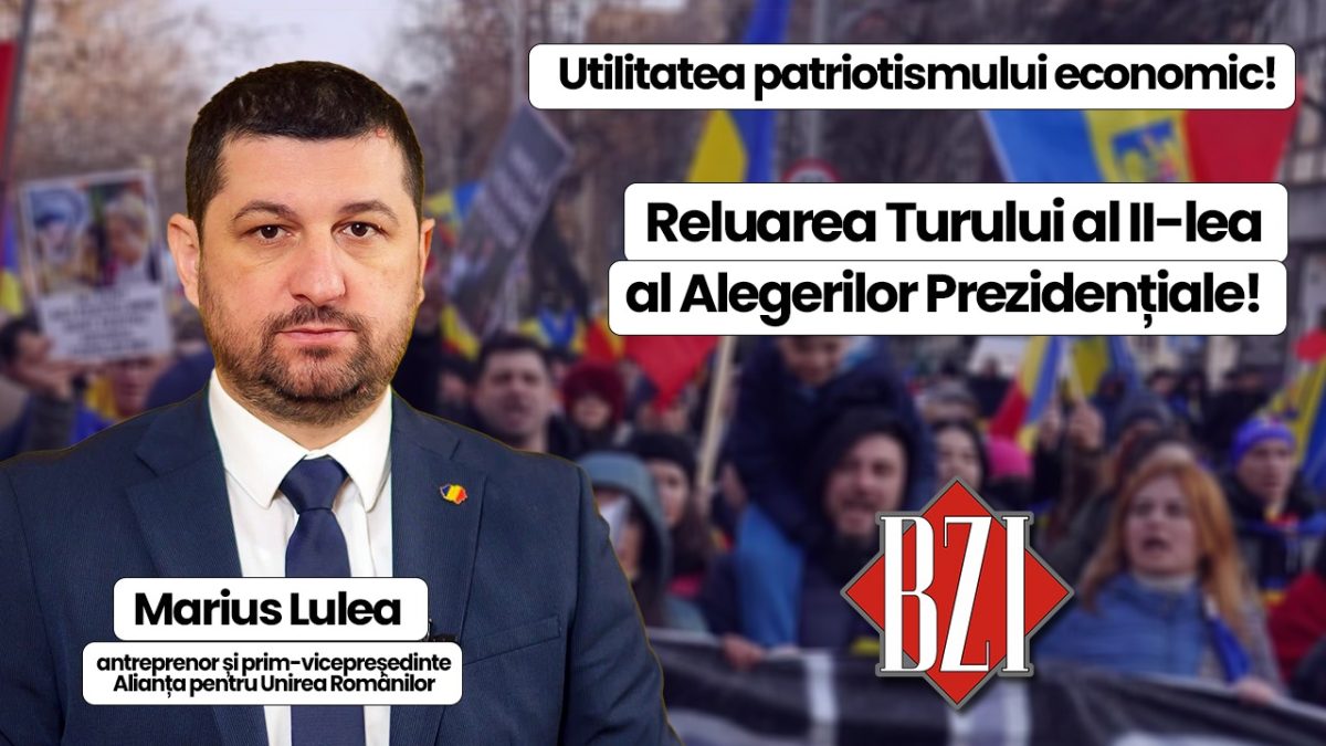 Top analiză economică și politică națională BZI LIVE alături de antreprenorul Marius Lulea, prim-vicepreședinte Alianța pentru Unirea Românilor! De la demisia lui Klaus Iohannis, reluarea Turului al II-lea al Alegerilor Prezidențiale la patriotism economic și realități din mediul de afaceri