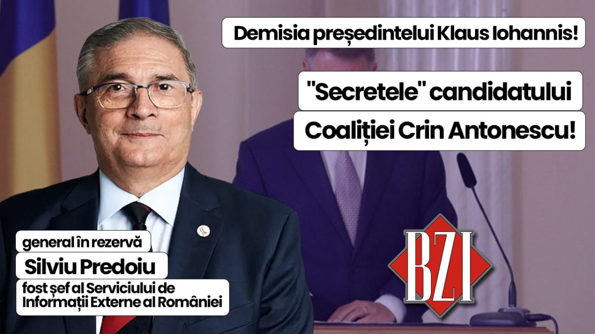 Studio BZI LIVE exclusiv! Ediție specială alături de general (în rezervă) Silviu Predoiu – fost șef al Serviciului de Informații Externe al României! Toate dezvăluirile și detaliile din culisele politicii și administrației naționale