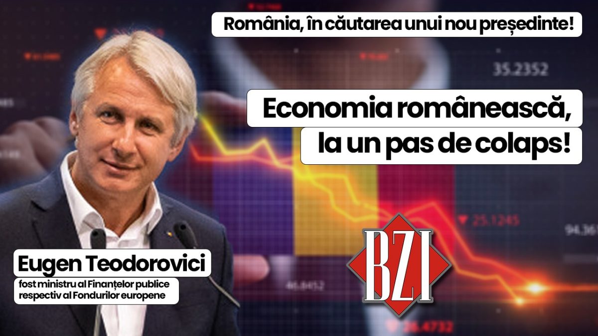Talk-show economic, politic și social la BZI LIVE! Invitat special Eugen Teodorovici, fost ministru al Finanțelor publice respectiv al Fondurilor europene