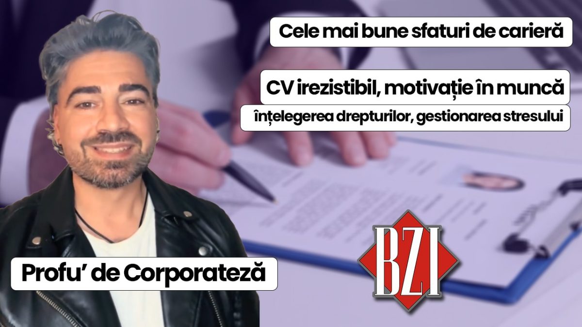 Ce face un corporatist și care sunt provocările în acest domeniu? Profu’ de Corporateză te învață cum să fii cât mai eficient. Doar la BZI LIVE!