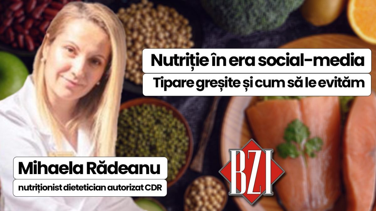 În era social media, nutriția a devenit un subiect extrem de popular, dar și unul plin de dezinformare. Aflăm care sunt tiparele greșite și cum le evităm de la Mihaela Rădeanu, nutriționist dietetician autorizat CDR