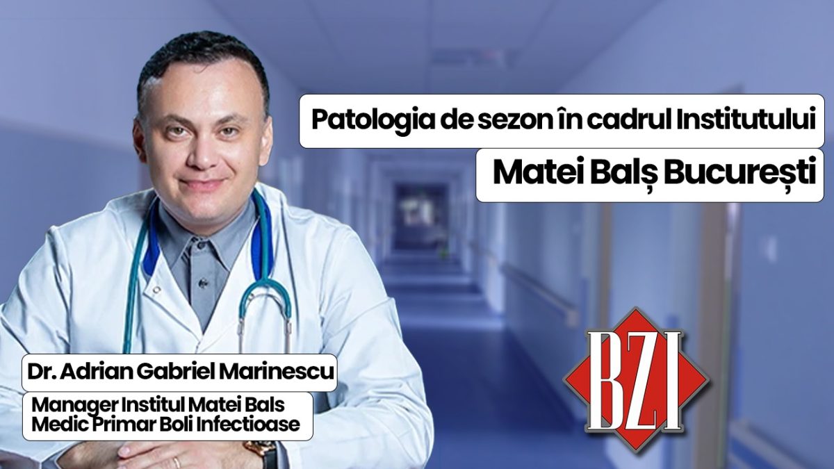 Dr. Adrian Gabriel Marinescu, managerul Institului Matei Balș București și medic primar boli infecțioase, discută în emisiunea BZI LIVE despre creșterea alarmantă a cazurilor de infecții respiratorii și de gripă în ultima săptămână