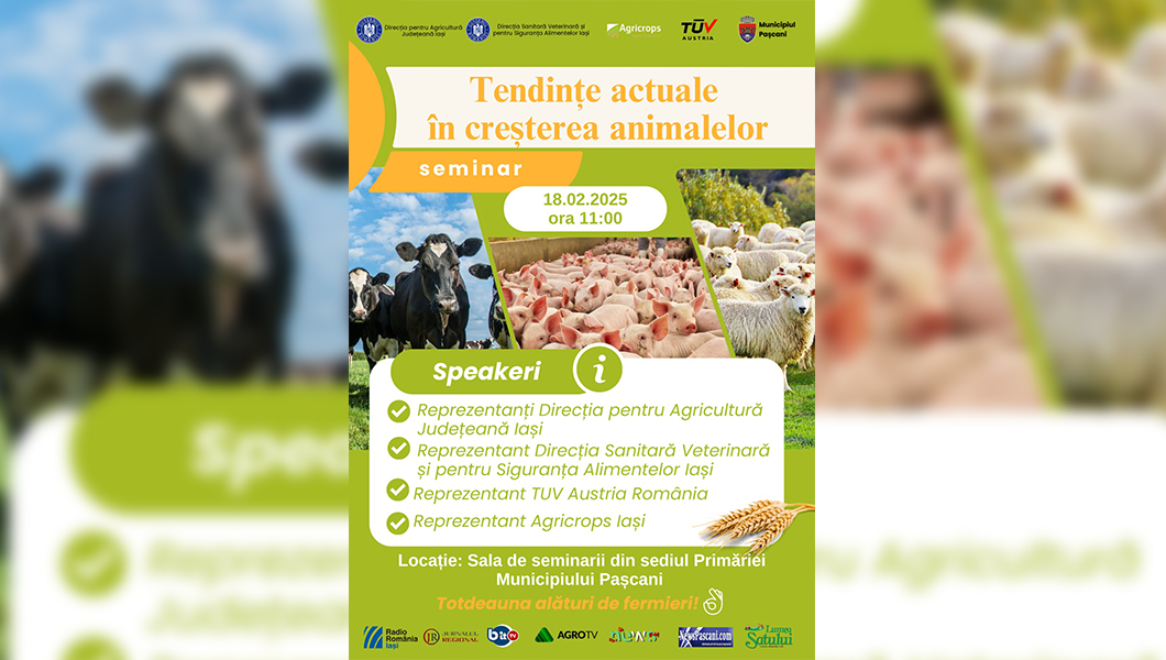 Eveniment important dedicat crescătorilor de animale, organizat la Pașcani