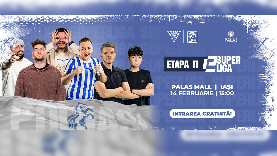 Echipe de fotbal virtual ale României concurează la Palas în cadrul eSuperliga EA Sports FC 25. Vino să îți susții preferații alături de Imogen, Andu, Andreas și alți influenceri!