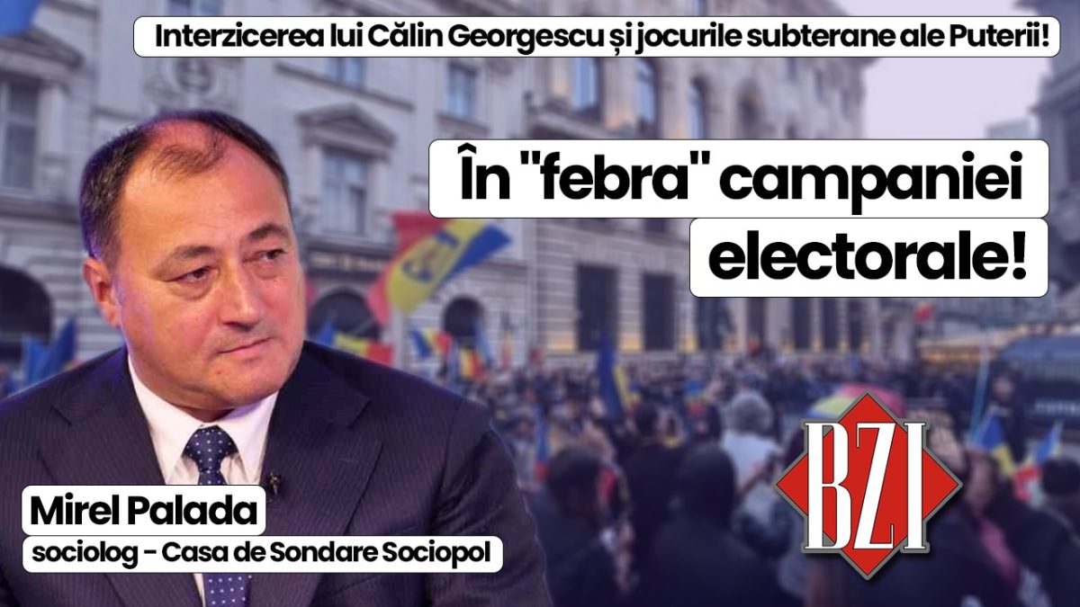 Top dezbatere și analiză BZI LIVE alături de invitatul special permanent sociologul Mirel Palada, Casa de Sondare Sociopol de la „interzicerea” lui Călin Georgescu, șansele la Cotroceni ale fostului premier Victor Ponta respectiv serviciile secrete și Statul Paralel