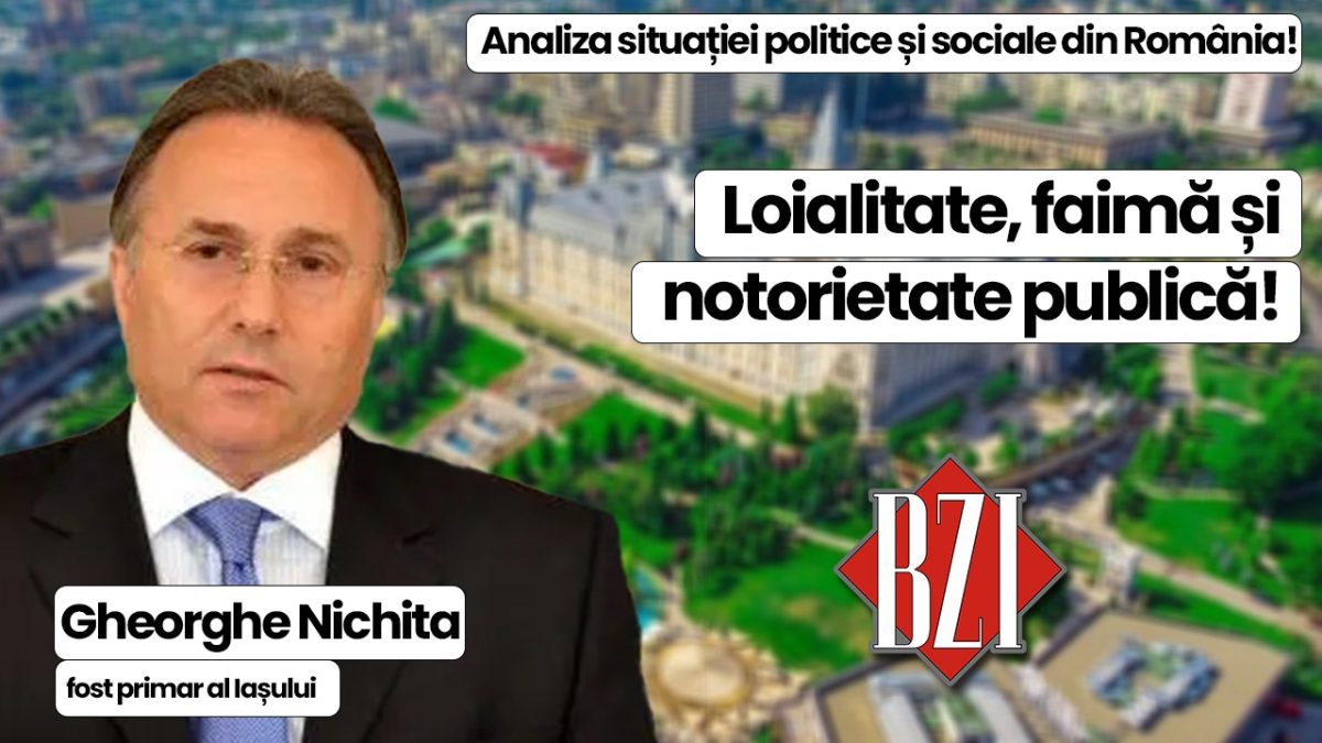 Exclusiv! Emisiune BZI LIVE de zile mari, maxim impact și directă alături de Gheorghe Nichita, fostul primar al Iașului! Un dialog sincer, axat pe subiectele momentului și provocările contemporane
