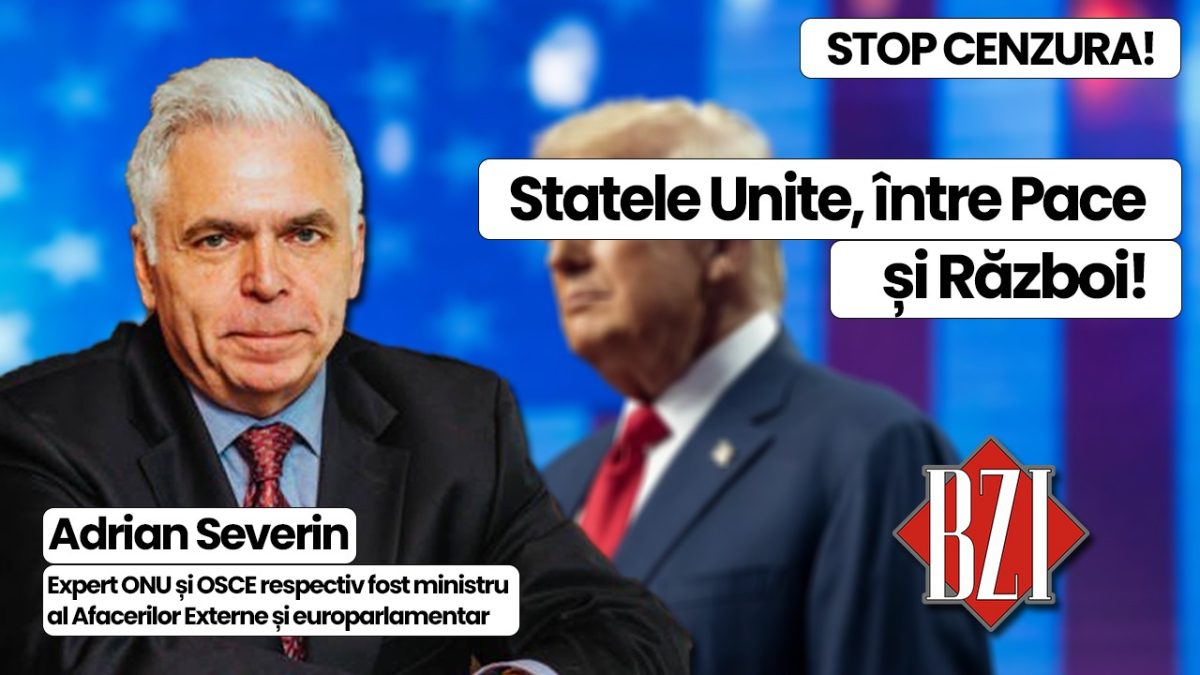 Super analiză geopolitică și geostrategică BZI LIVE alături de prof. univ. dr. Adrian Severin, fost prim-vicepremier, ministru al Afacerilor Externe, expert ONU și OSCE respectiv europarlamentar! De la Statele Unite, între Război și Pace la cenzurare brutală a libertății de exprimare
